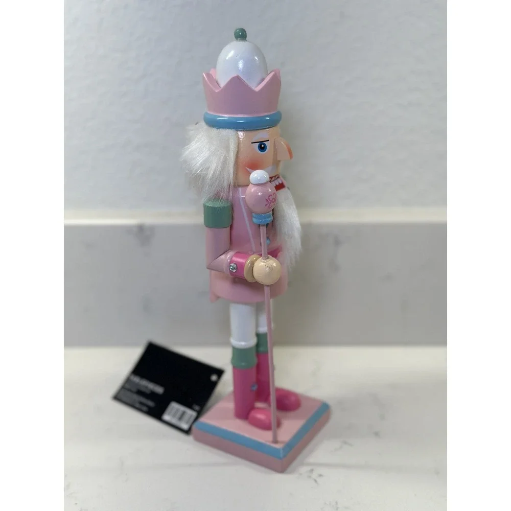 Hobby Lobby Robert Stanley Pink Pastel Nutcracker With Staff Christmas 10